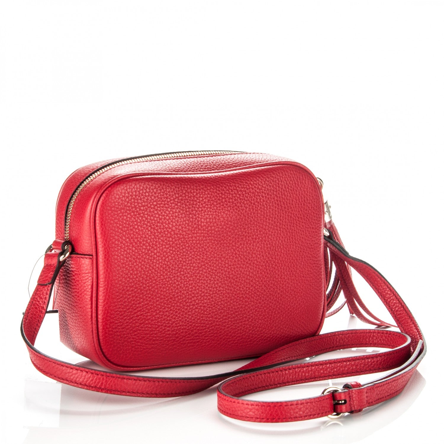 Gucci Pebbled Calfskin Small Soho Disco Bag Tabasco Red 3 of 7
