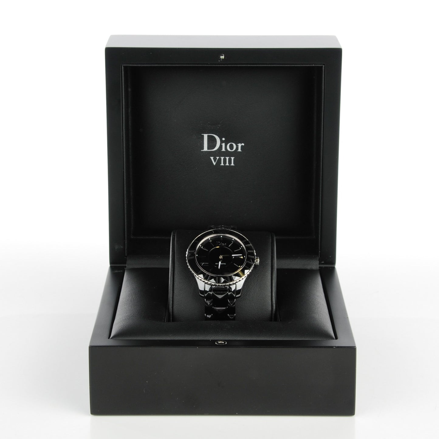 Stainless Steel Ceramic 38mm Dior VIII Automatic Watch Black