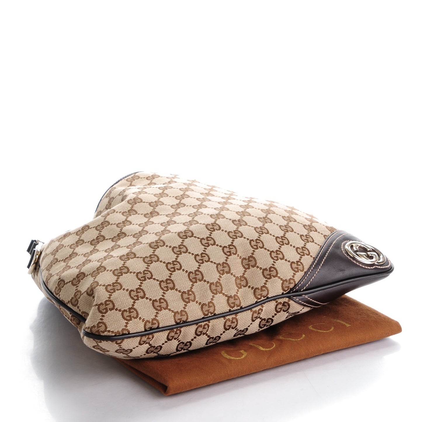 Monogram Medium New Britt Hobo Dark Brown