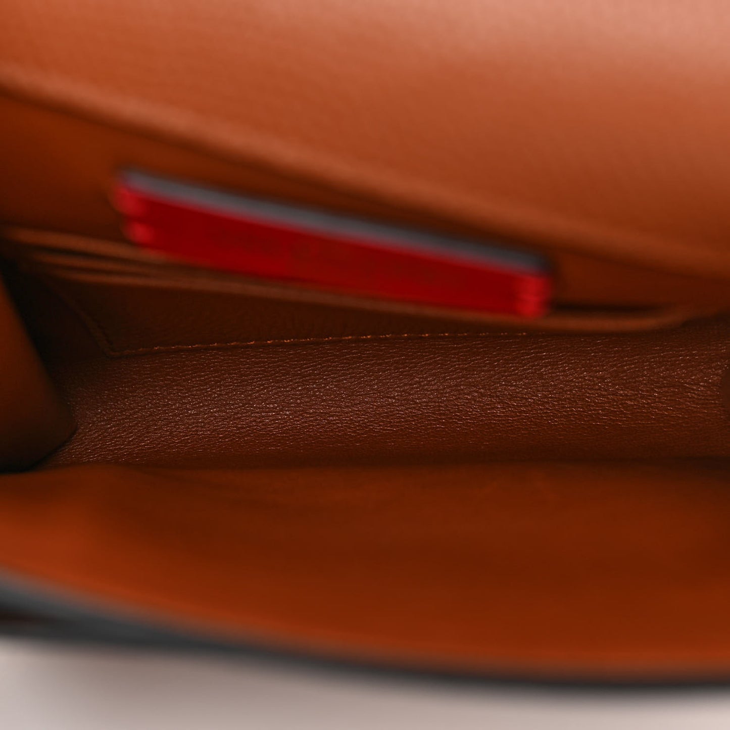 Grainy Calfskin VLogo Crossbody Bag Saddle Brown