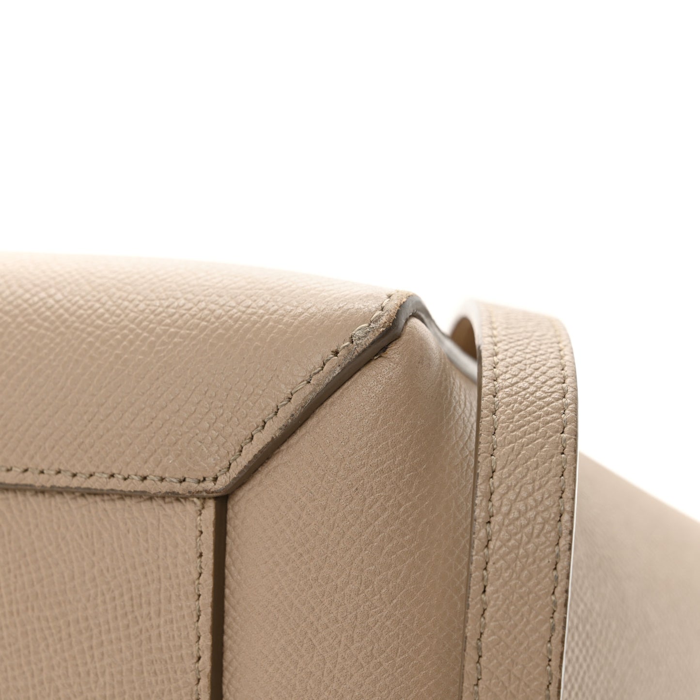 Grained Calfskin Micro Belt Bag Light Taupe