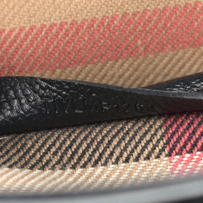 Burberry Soft Grain Calfskin Small Buckle Tote Black 8 of 11