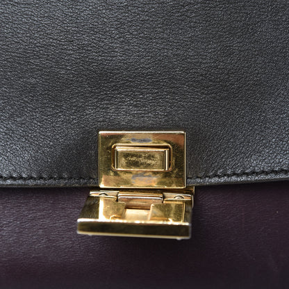Celine Smooth Calfskin Suede Medium Tri-Color Trapeze Dark Grey 9 of 14