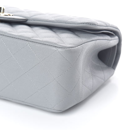 Chanel Caviar Quilted Jumbo Double Flap Dark Grey 10 of 10