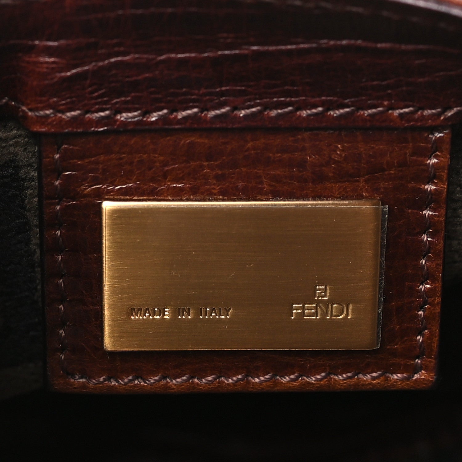 Fendi Velvet Zucca Mini Mama Baguette Brown 6 of 10