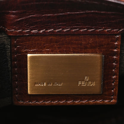 Fendi Velvet Zucca Mini Mama Baguette Brown 6 of 10