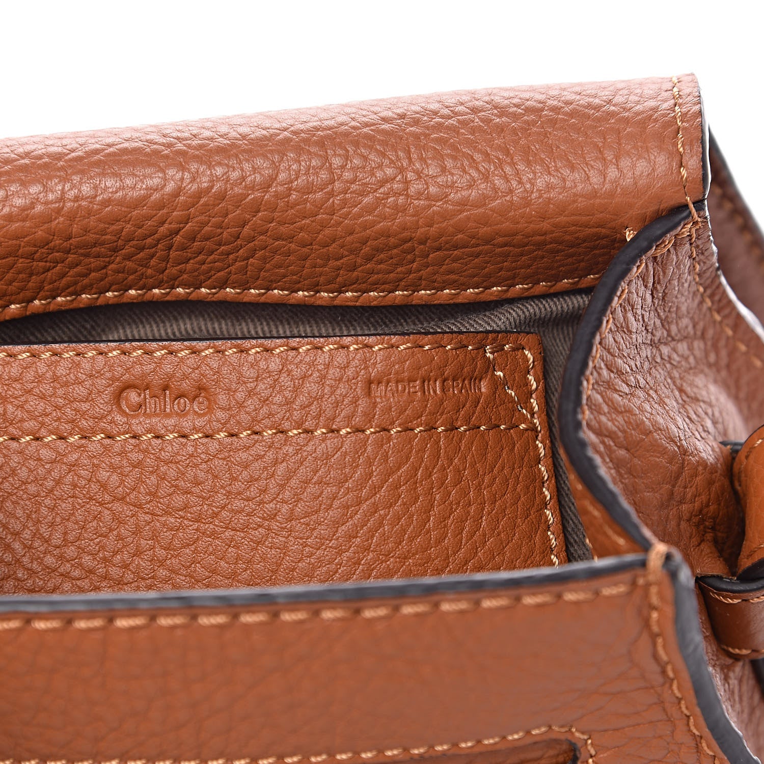 Chloe Calfskin Mini Marcie Round Crossbody Bag Tan 6 of 12