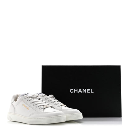 Chanel Calfskin Womens CC Logo Sneakers 39 White 10 of 10