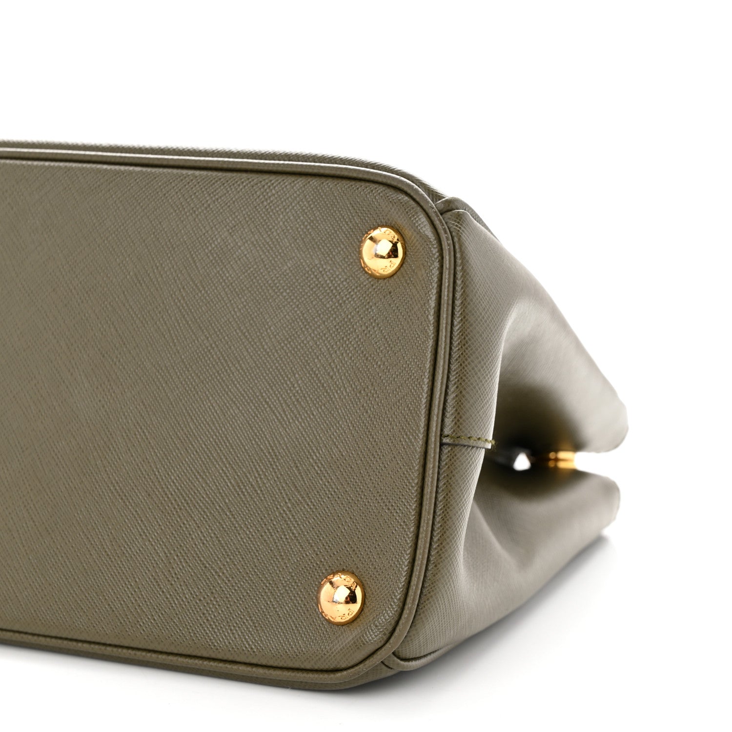 Prada Saffiano Small Galleria Double Zip Tote Militare 10 of 13