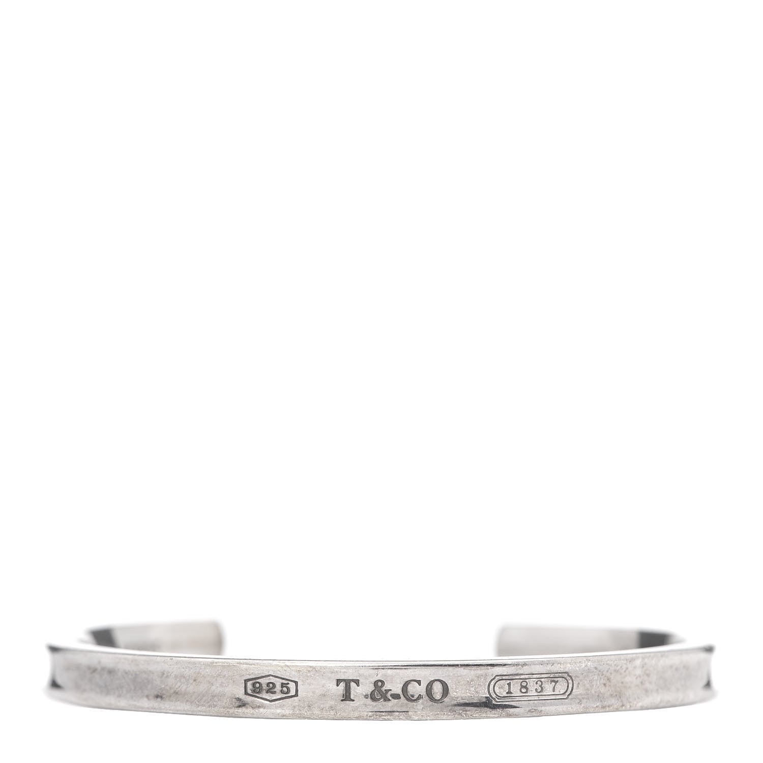 Tiffany Sterling Silver Narrow 1837 Cuff Bracelet 1 of 4