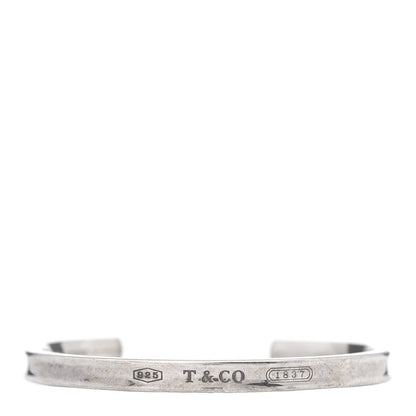 Tiffany Sterling Silver Narrow 1837 Cuff Bracelet 1 of 4