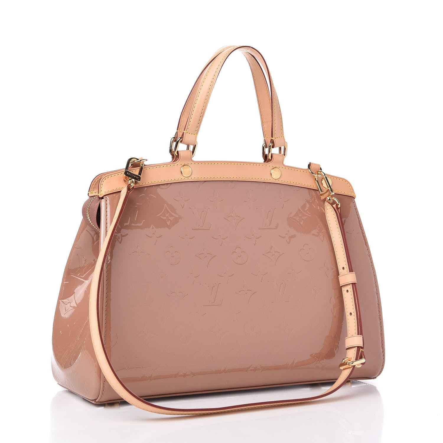 Louis Vuitton Vernis Brea MM Rose Velours 3 of 9
