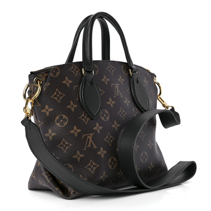 Louis Vuitton Monogram Flower Zipped Tote PM Black 3 of 10