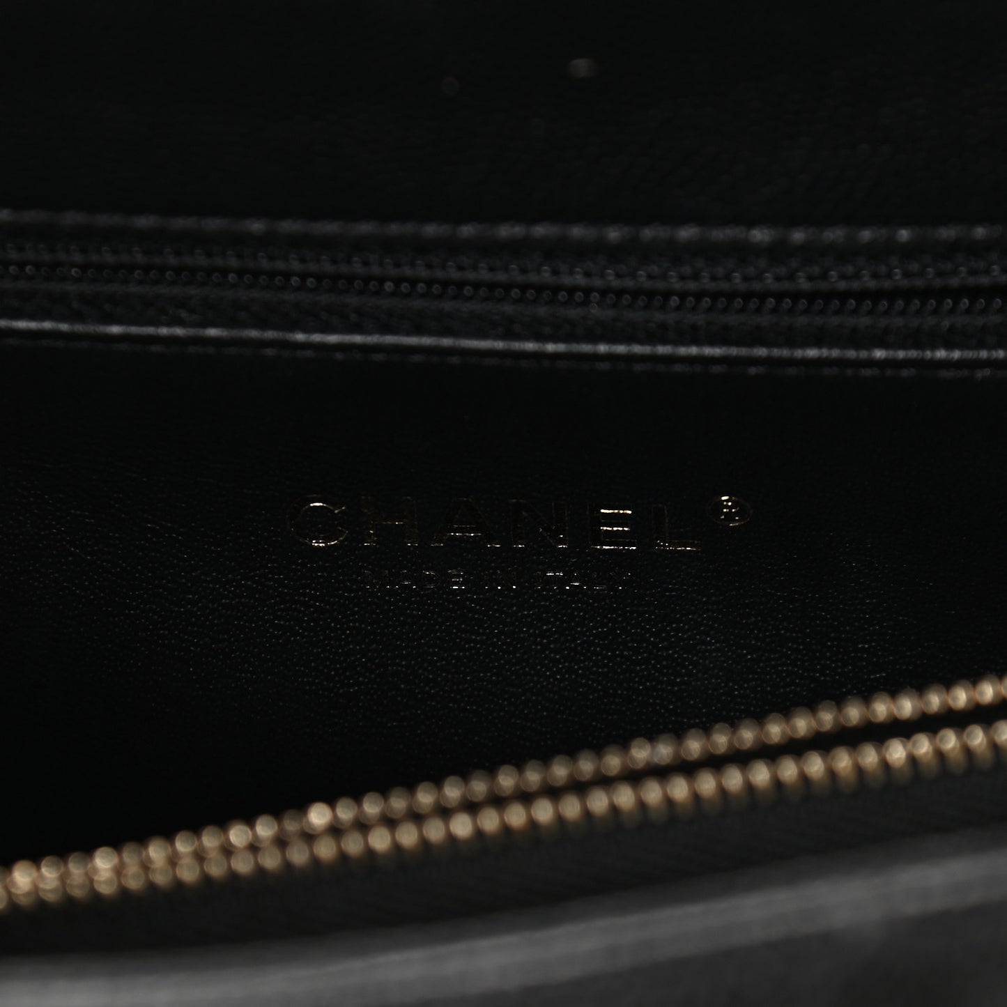 Caviar Lizard Quilted Small Coco Handle Flap Black