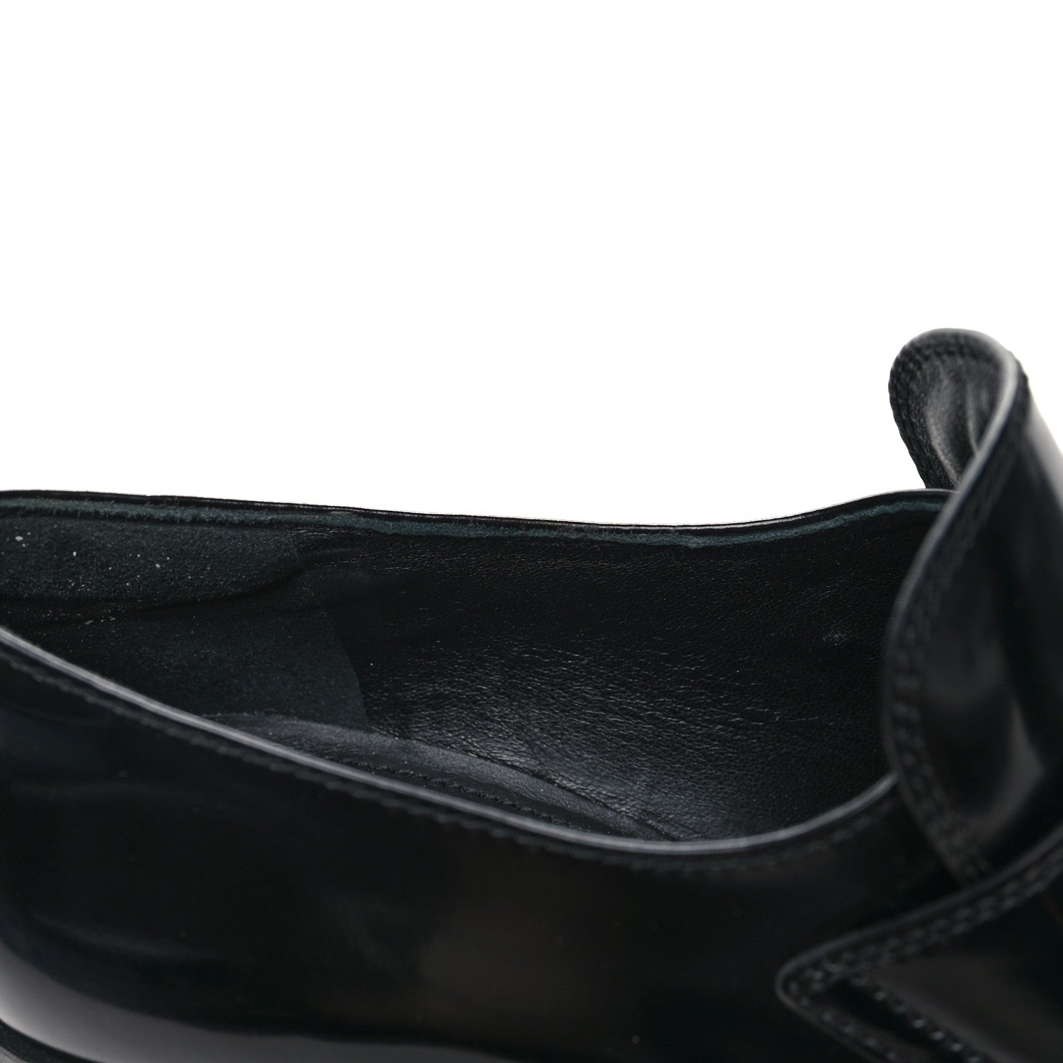 Prada Spazzolato Metal Triangle Logo 85mm Loafers 38.5 Black 9 of 9