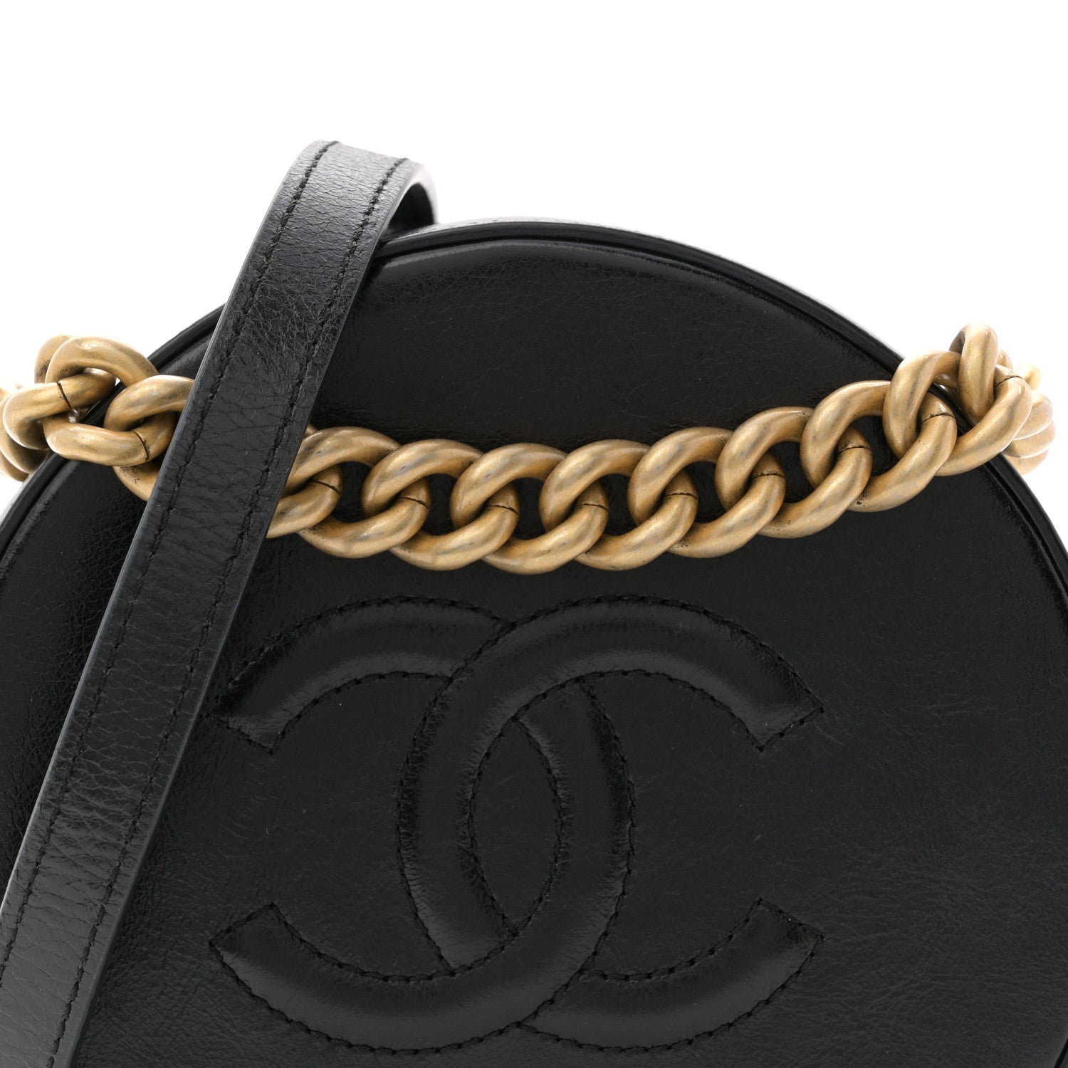 Chanel Glazed Calfskin Round As Earth Evening Bag Black 8 of 10