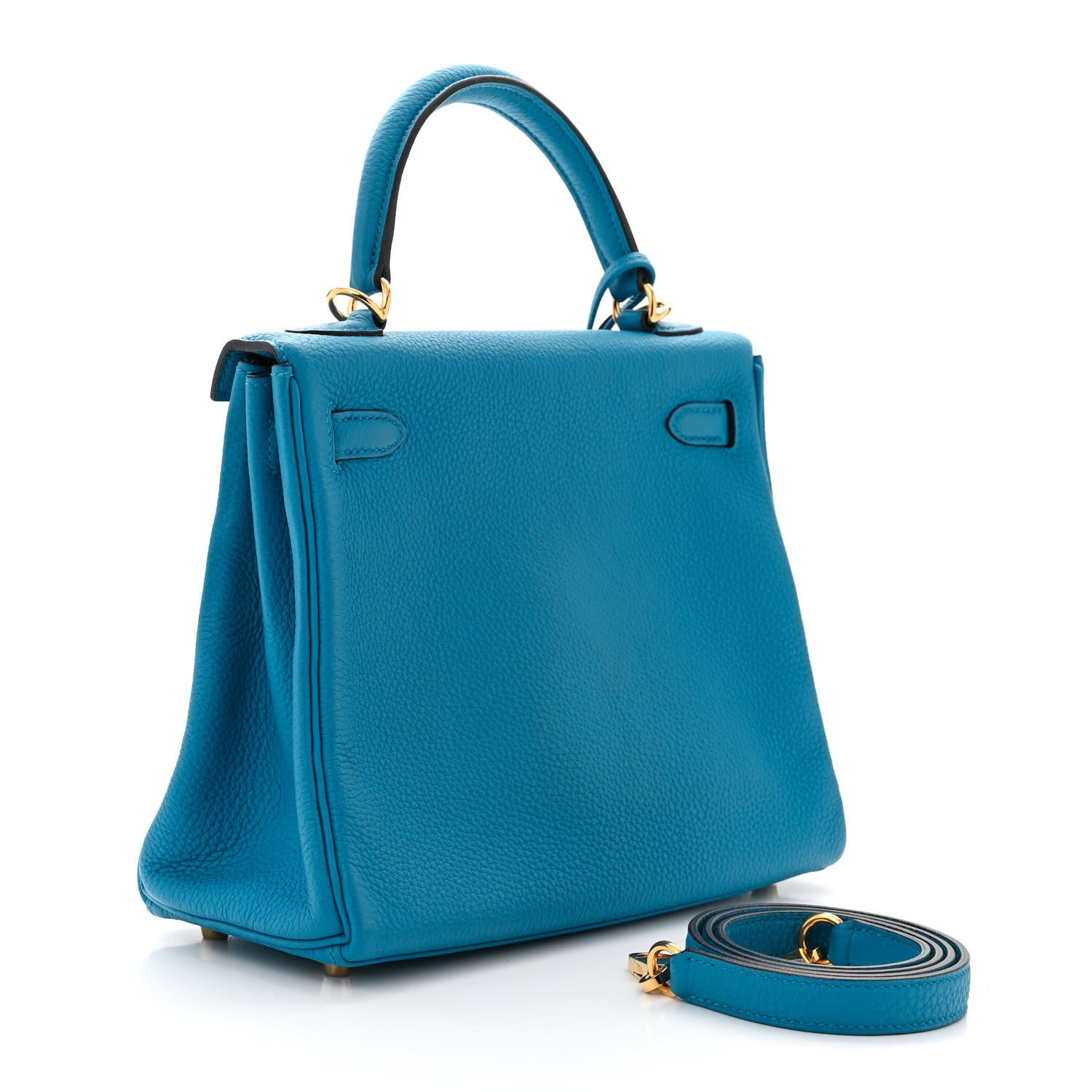 Hermes Togo Kelly Retourne 25 Bleu Zanzibar 3 of 11