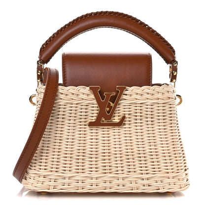 Louis Vuitton Rattan Calfskin Capucines Mini Brown 1 of 10