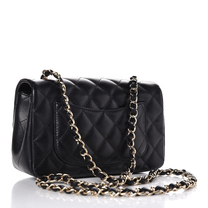 Chanel Lambskin Quilted Mini Rectangular Flap Black 3 of 8