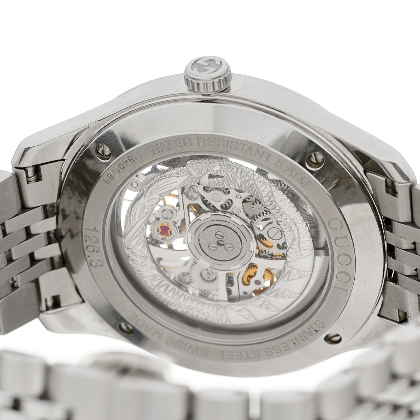 Stainless Steel 40mm G-Timeless Skeleton Charm Automatic Watch