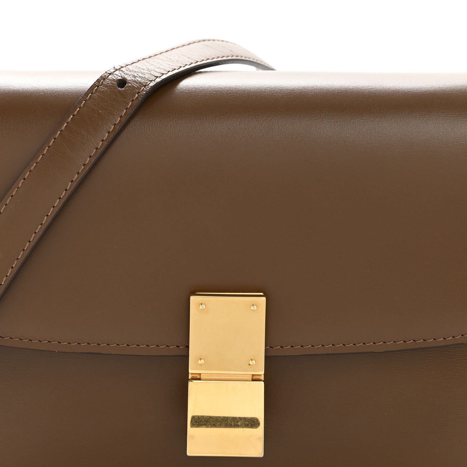 Celine Smooth Calfskin Small Classic Box Flap Bag Camel 9 of 14