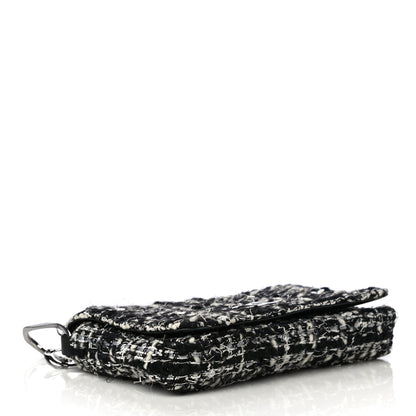 Chanel Sequin Tweed Single Flap Ecru Black 5 of 32