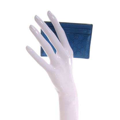Gucci Microguccissima ID Window Card Holder Blue 2 of 7