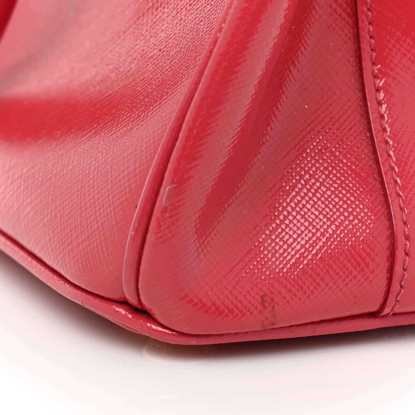 Saffiano Vernice Small Galleria Double Zip Tote Peonia