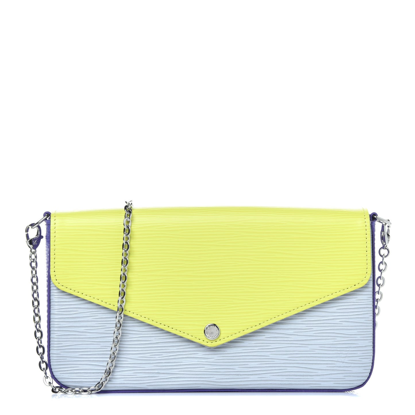 Epi Tri-Color Felicie Pochette Acid Yellow Sky
