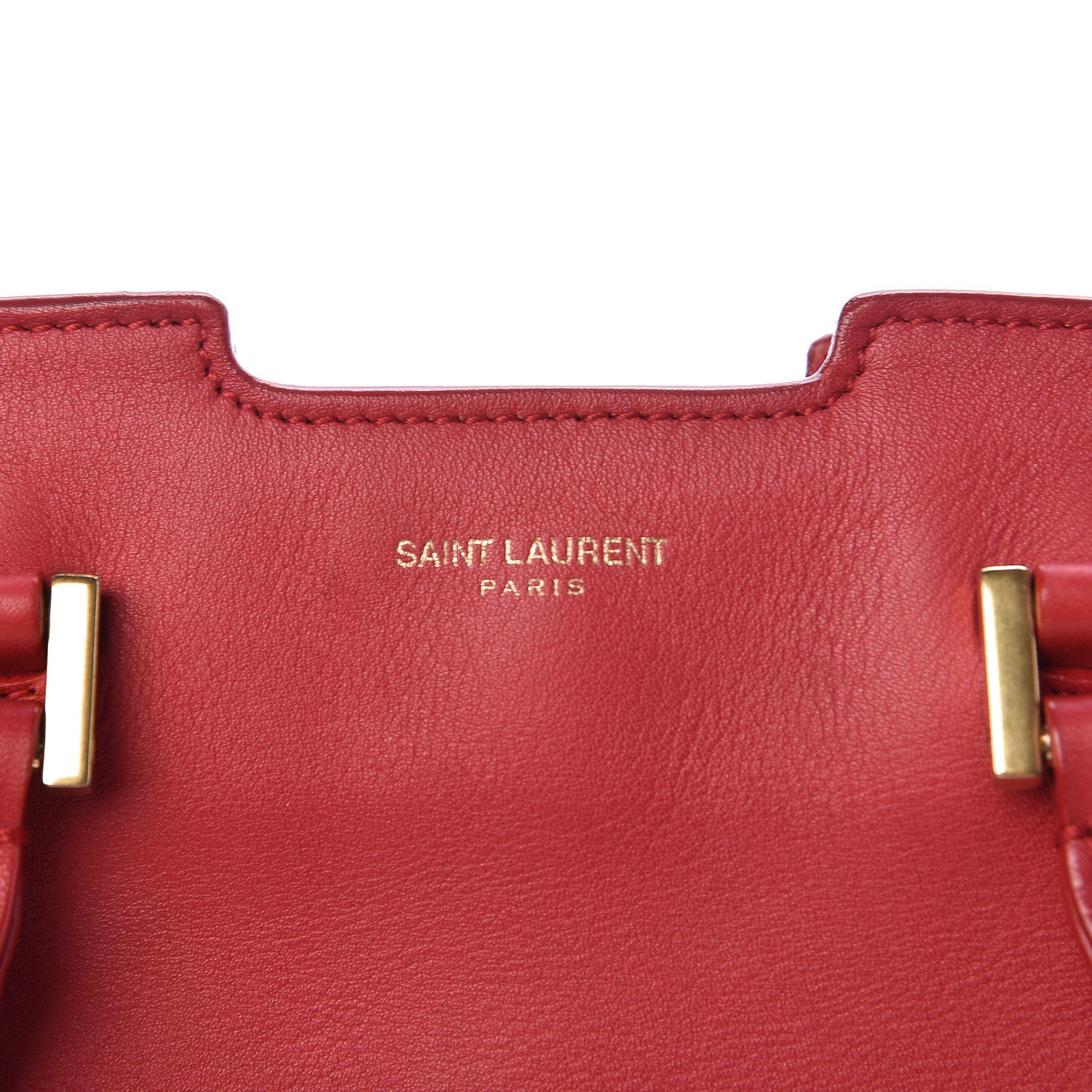 Saint Laurent Calfskin Small Classic Y Cabas Rouge Orient 6 of 13