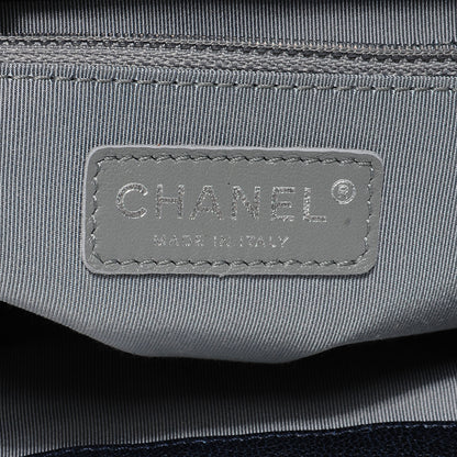 Chanel Calfskin Chain Around Medium Messenger Bag Navy 8 of 9