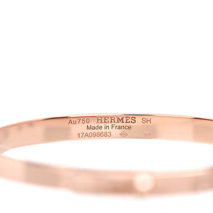 Hermes 18K Rose Gold Diamond PM Kelly Bracelet SH 4 of 5