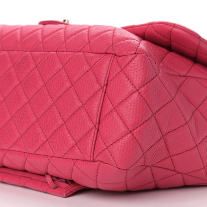 Chanel Calfskin Quilted Small XXL Travel Flap Bag Dark Pink 10 of 10