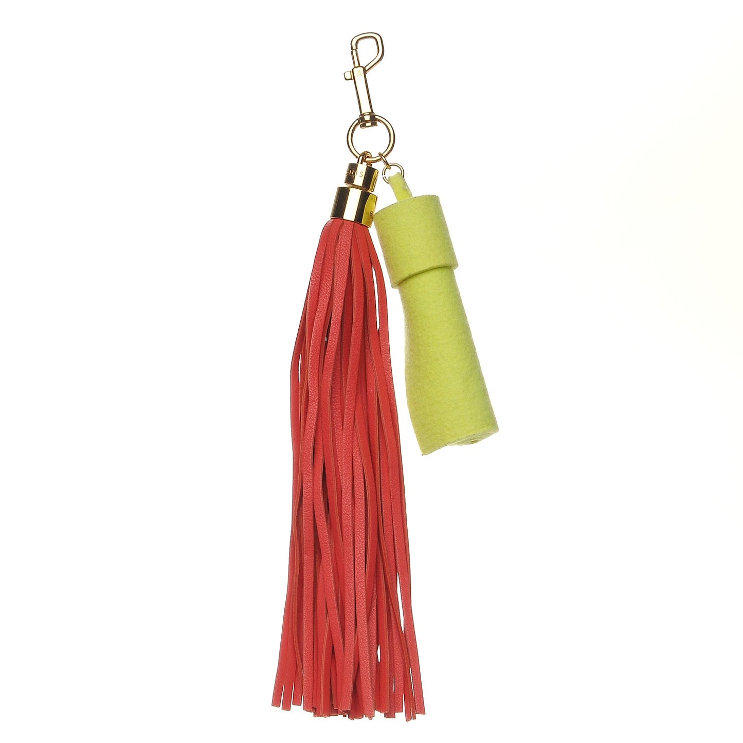Rainbow Bag Charm Tassel Red