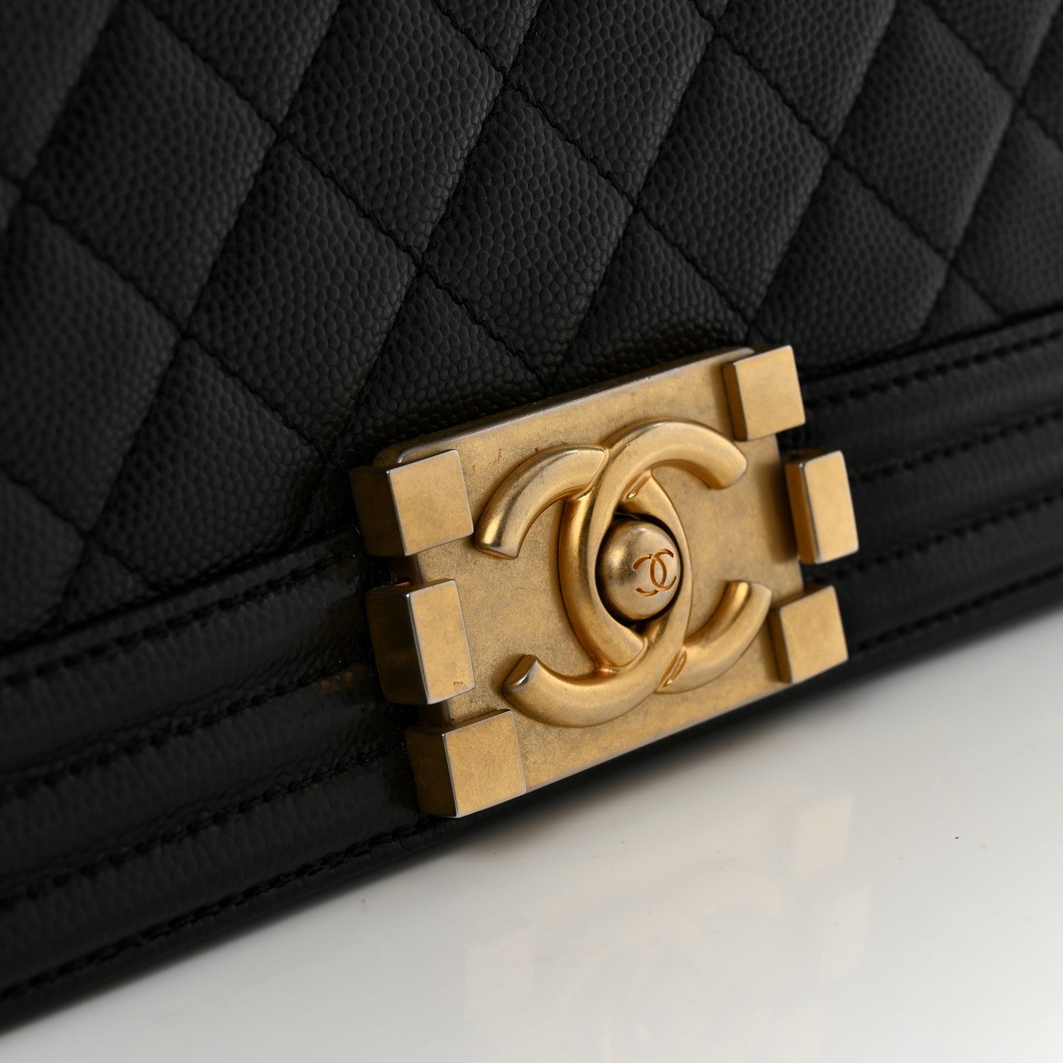 Chanel Caviar Quilted Medium Boy Flap Black 11 of 13
