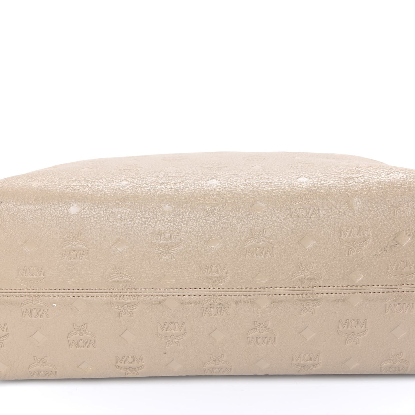 Calfskin Ottomar Monogram Medium Klara Top Zip Tote New Beige