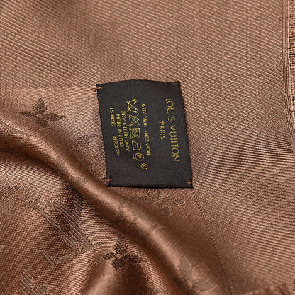 Louis Vuitton Silk Wool Monogram Shawl Cappuccino 4 of 4