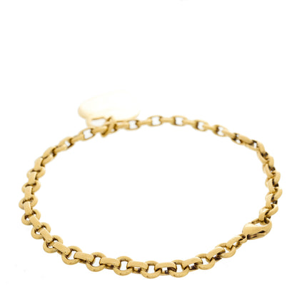 Tiffany 18K Yellow Gold Heart Tag Charm Bracelet 3 of 4