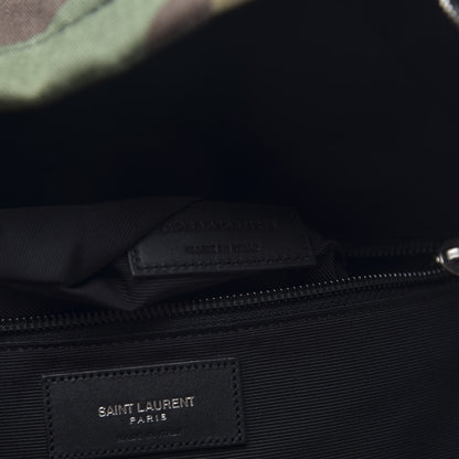 Saint Laurent Canvas Camouflage Studded Hunting Backpack Green Black Brown 8 of 11
