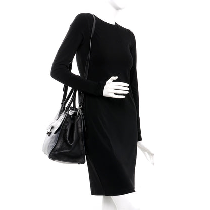 Prada Glace Calf Tote Bag Baltico Nero Black 2 of 12