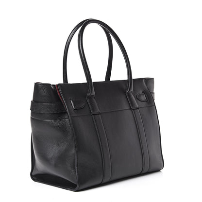 Mulberry Grain Vegetable Tanned Calfskin Zipped Bayswater Black 2 of 8