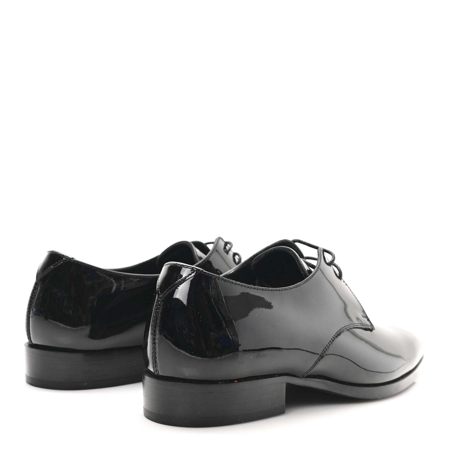Saint Laurent Patent Baltimora Lace Up Derby Shoes 36.5 Black 5 of 9