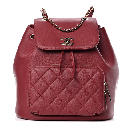 Chanel Caviar Quilted Business Affinity Backpack Burgundy 1 of 10