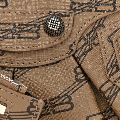 Balenciaga Coated Canvas BB Monogram Le Cagole Shoulder Bag XS Beige Brown 8 of 10