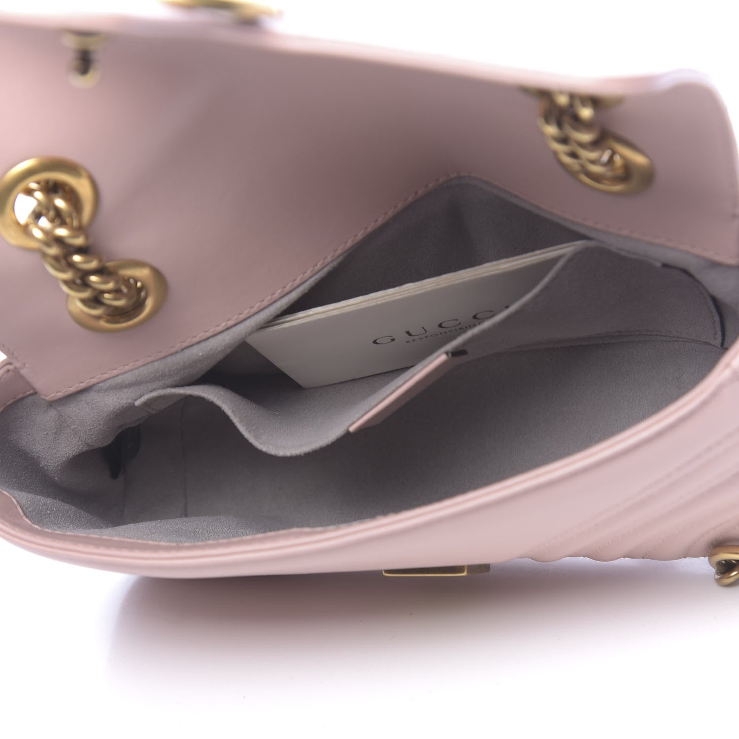 Gucci Calfskin Matelasse Mini GG Marmont Shoulder Bag Perfect Pink 5 of 10