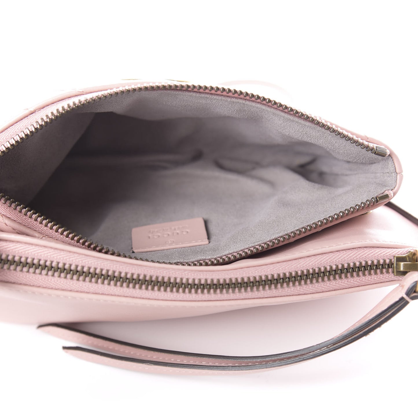 Calfskin Matelasse Small GG Marmont Double Zip Shoulder Bag Perfect Pink
