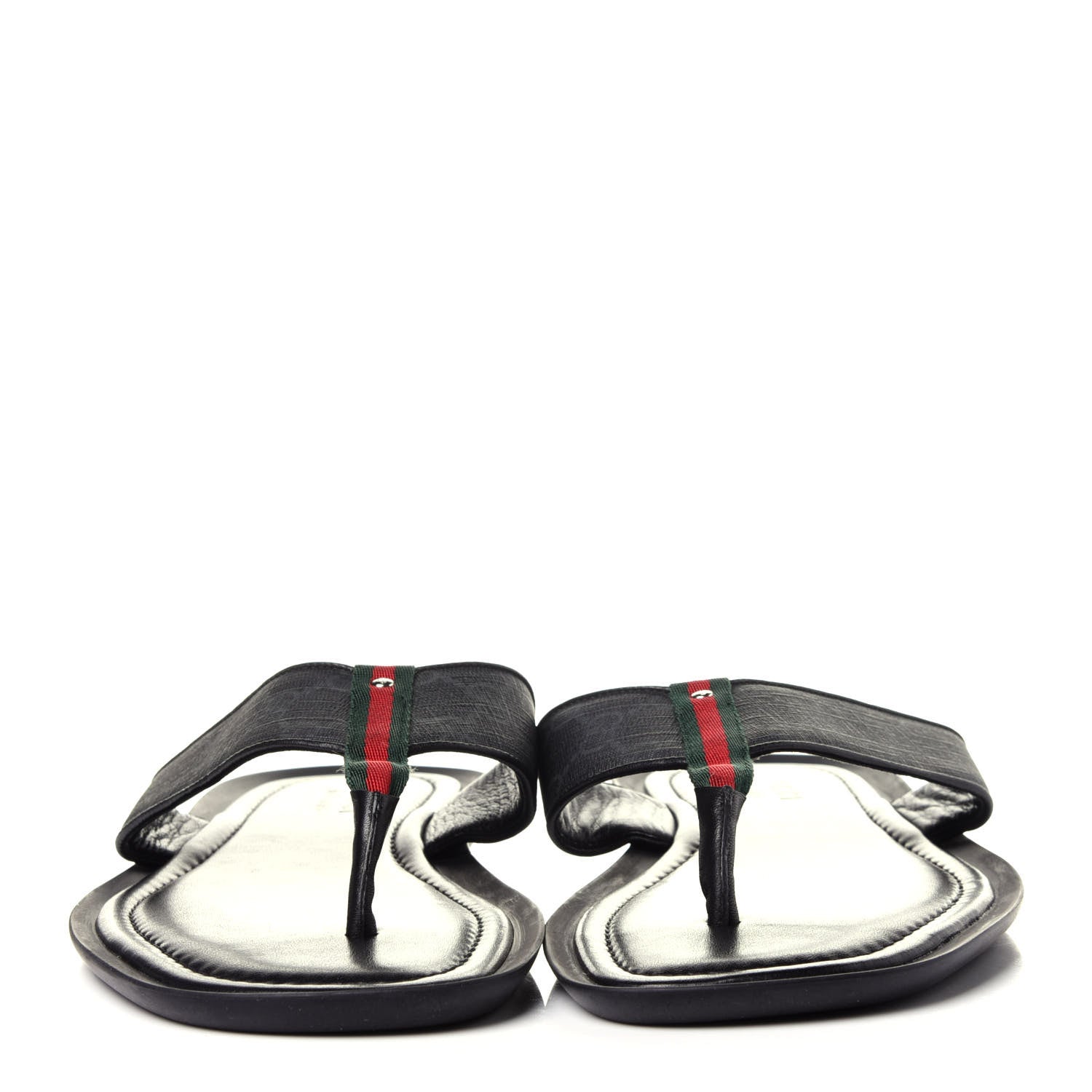 Gucci Monogram Web Mens Thong Sandal 11 Black 2 of 10