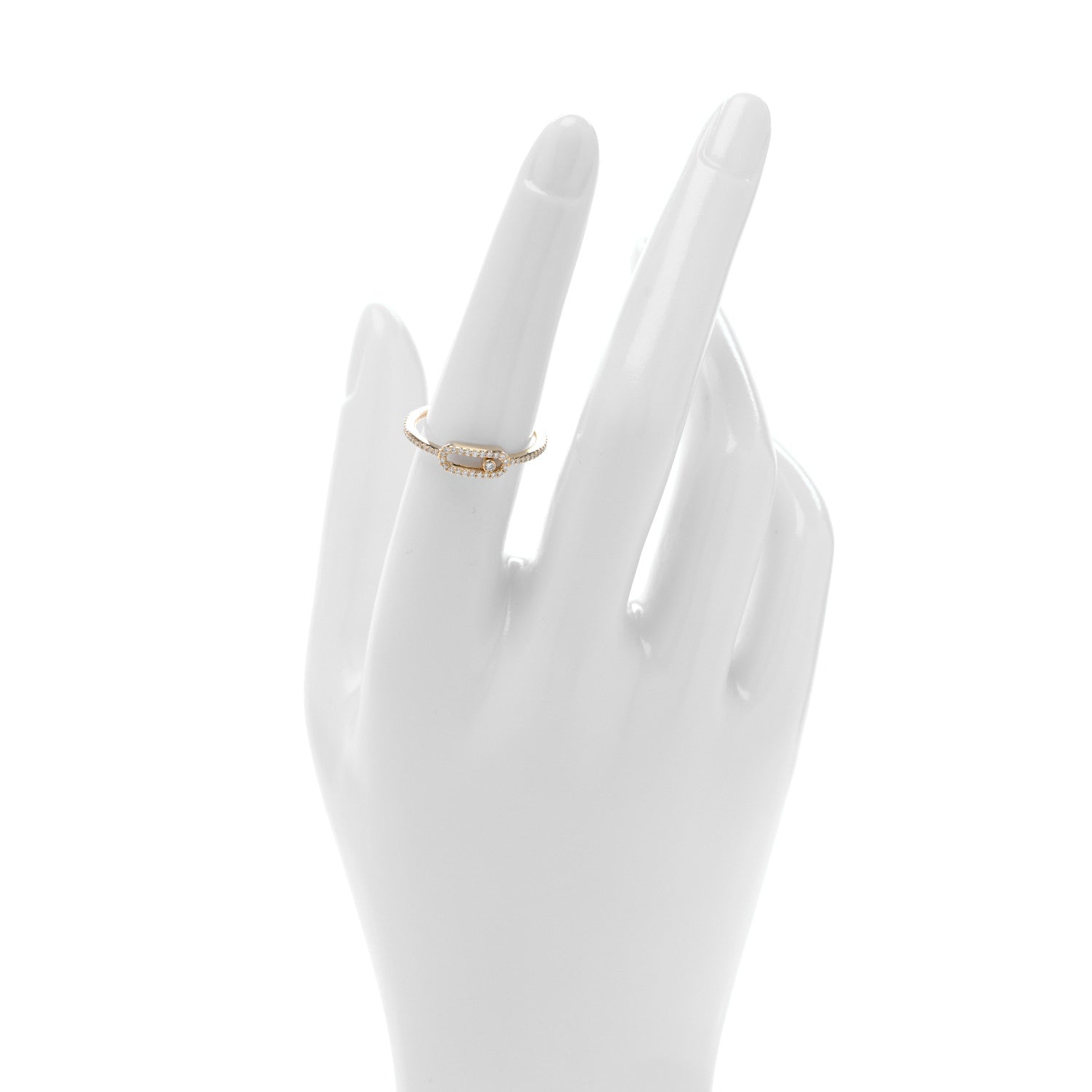 Messika 18K Yellow Gold Diamond Move Uno Pave Ring 54 7 2 of 5