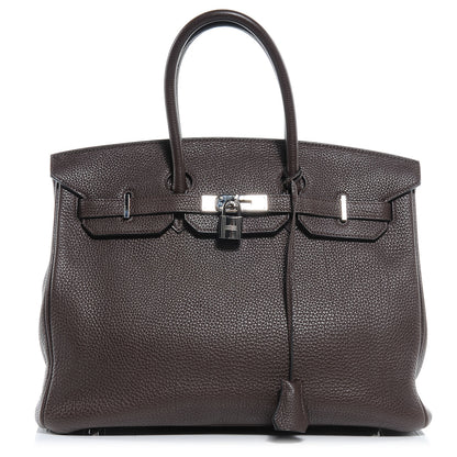 Hermes Togo Birkin 35 Chocolate 1 of 9
