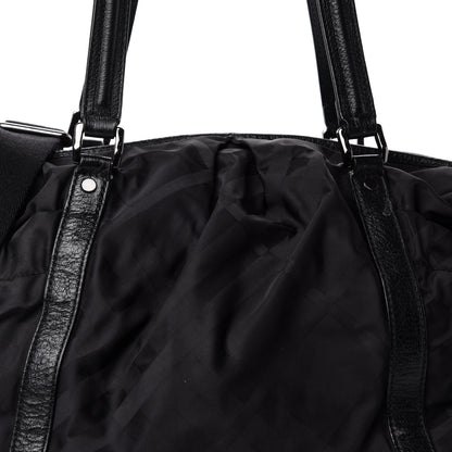 Burberry Nylon Tonal Check Diaper Bag Black 12 of 12